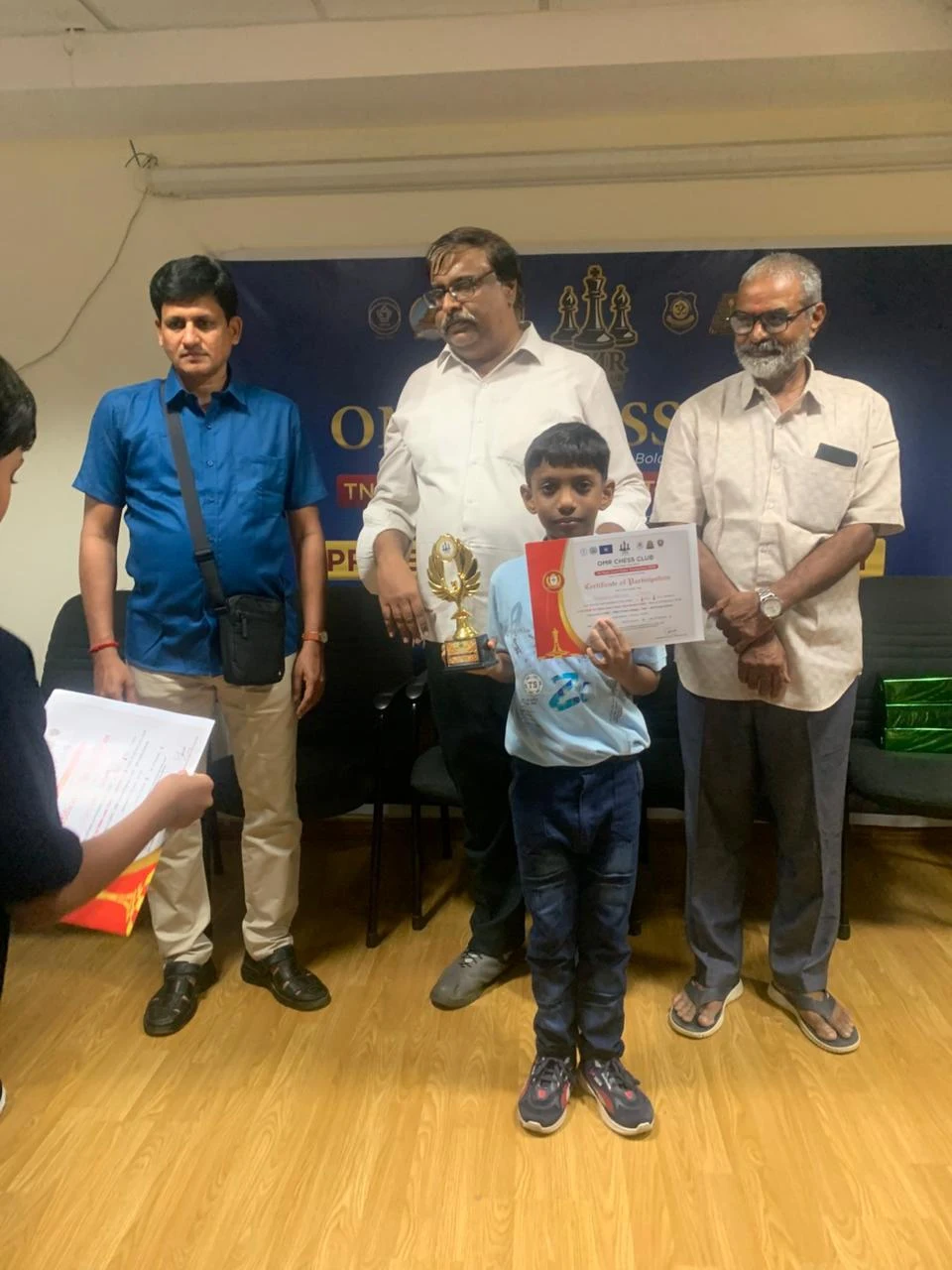OMR Chess Club TNCA tournament – Under-10 prize ceremony